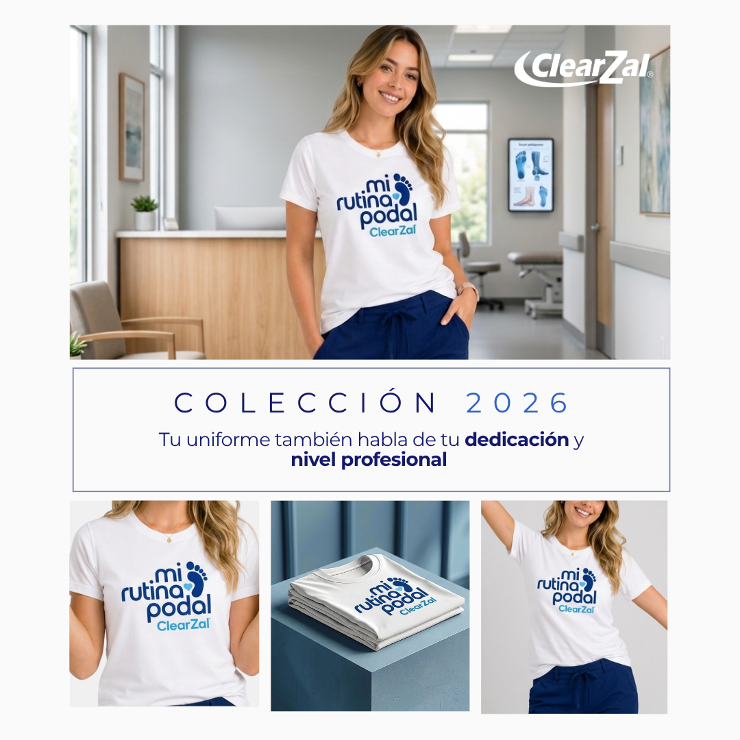 Camiseta Oficial ClearZal® – Mi Rutina Podal | Colección 2026 - Blanco