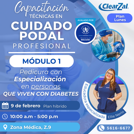 Programa de clases PLAN LUNES en Cuidado Podal Profesional con ClearZal