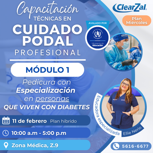 Programa de clases PLAN MIÉRCOLES en Cuidado Podal Profesional con ClearZal