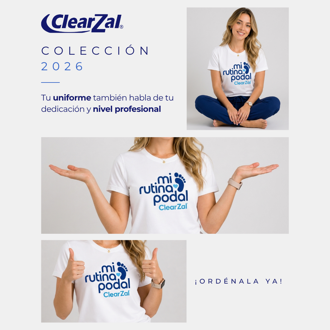 Camiseta Oficial ClearZal® – Mi Rutina Podal | Colección 2026 - Blanco