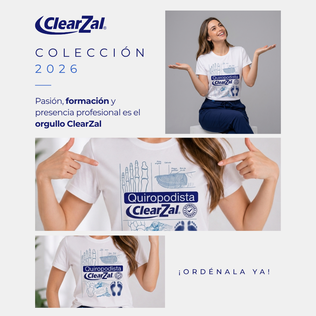 Camiseta Oficial Quiropodista ClearZal® – Colección 2026 - Blanco