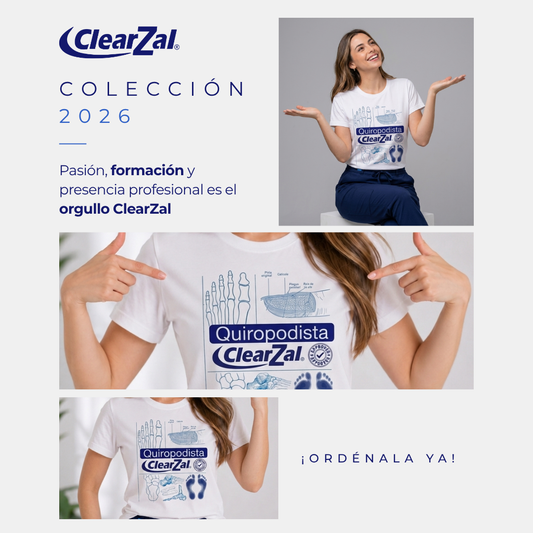 Camiseta Oficial Quiropodista ClearZal® – Colección 2026 - Blanco