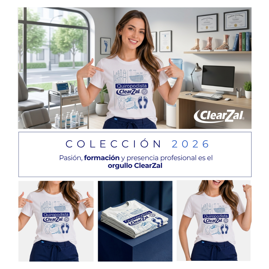 Camiseta Oficial Quiropodista ClearZal® – Colección 2026 - Blanco